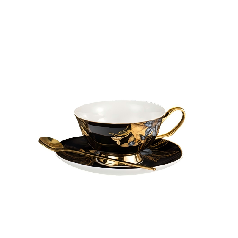 European style coffee cup and saucer set - Image 6