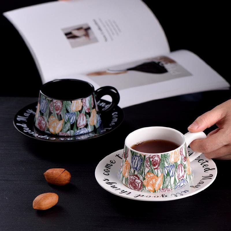 Bloom Verse Ceramic Cup & Saucer Set - Image 3
