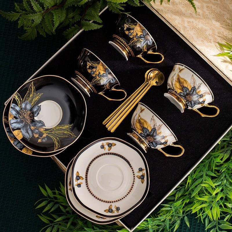 European style coffee cup and saucer set - Image 4