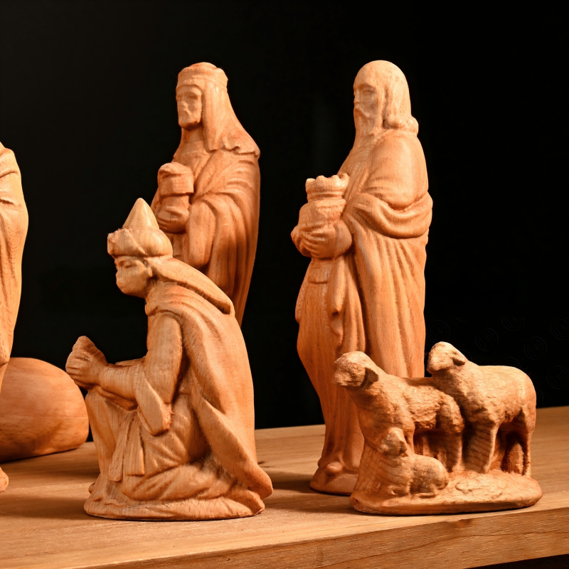Wooden Nativity Set Religious Christmas Table Centerpiece - Image 2