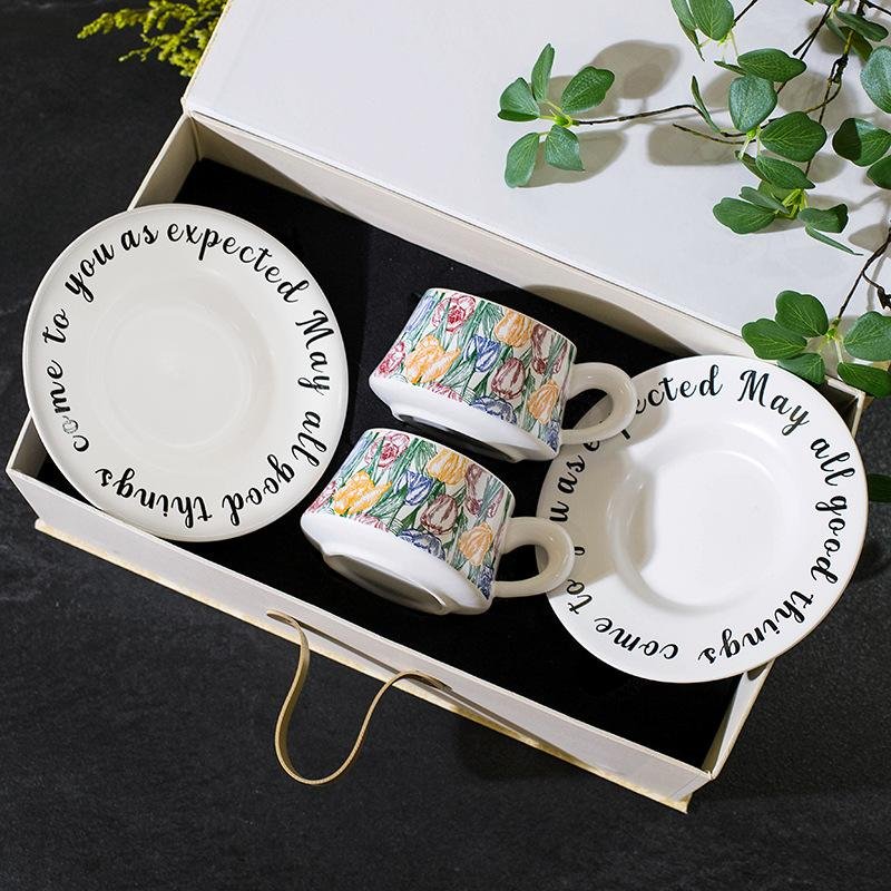 Bloom Verse Ceramic Cup & Saucer Set - Image 4