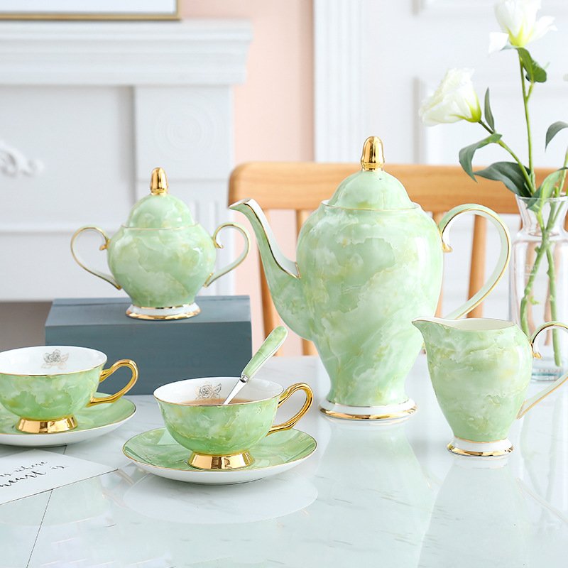 Imperial Quartz | Luxury Fine Bone China Afternoon Tea Service Suite - Gilded Marble & 24K Gold Collection - Image 3
