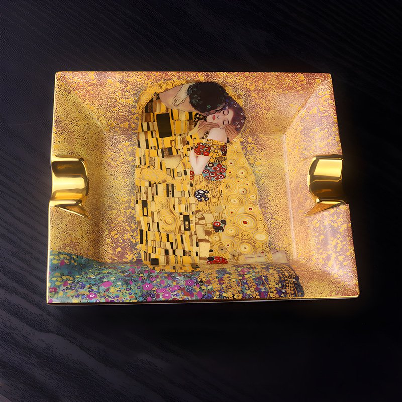 The Golden Phase | Gustav Klimt Fine Bone Porcelain Masterpiece Cigar Ashtray Collection - Image 4
