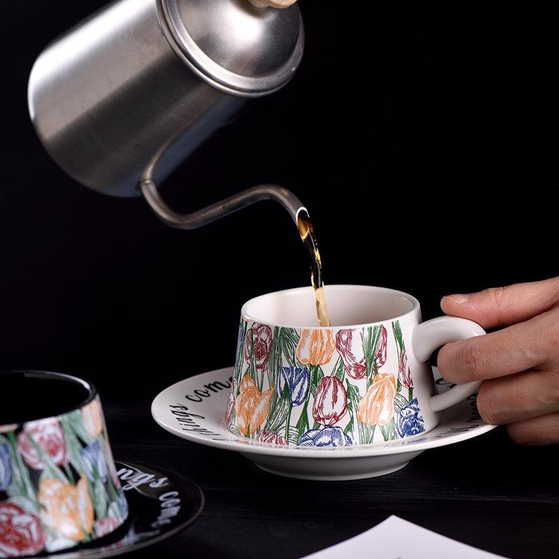Bloom Verse Ceramic Cup & Saucer Set - Image 5