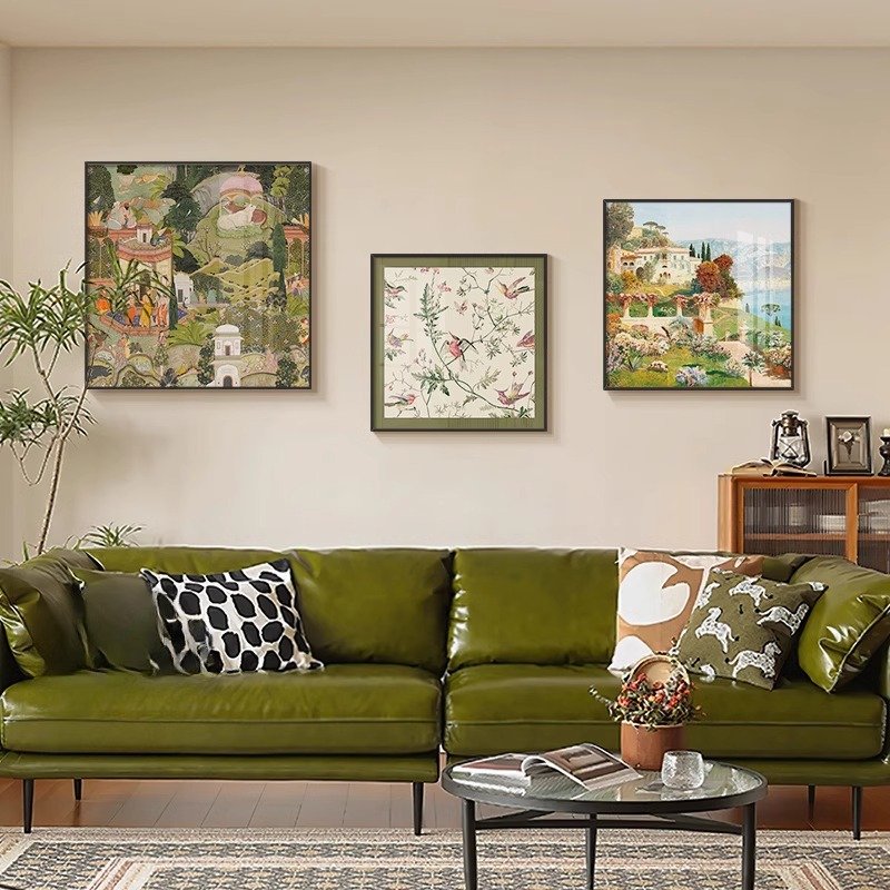Ancient-style restaurant decorative painting, Melard niche art, new wall painting, American-style living room sofa background wall hanging - Image 4