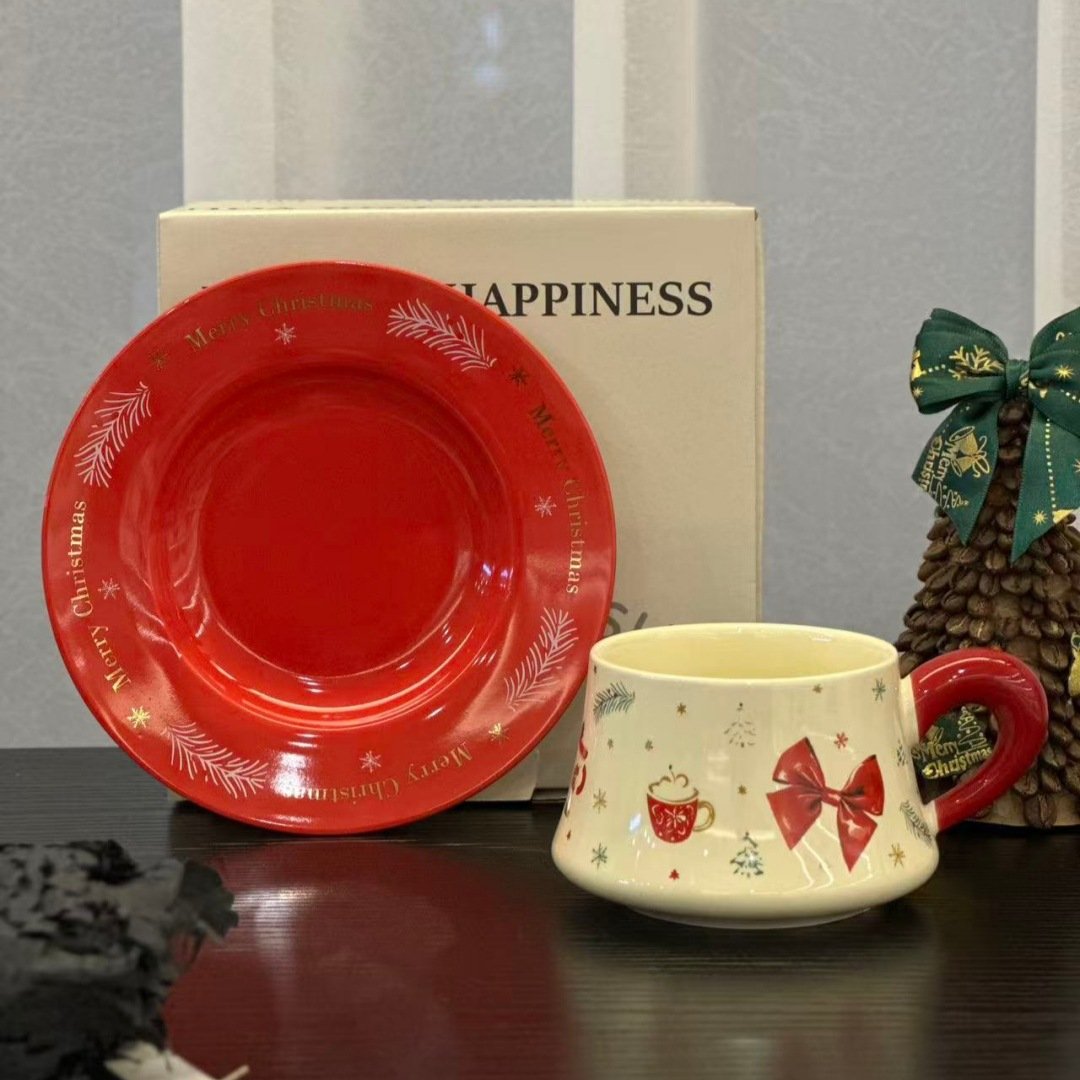 Christmas Wonderland Ceramic Cup & Saucer Gift Set - Image 4