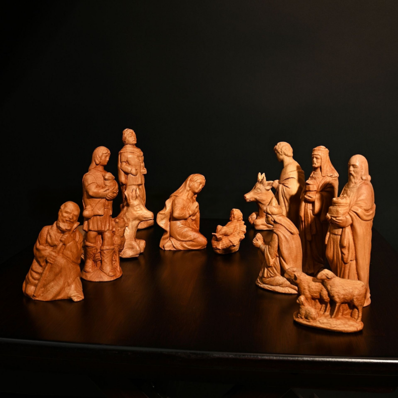 Wooden Nativity Set Religious Christmas Table Centerpiece - Image 5