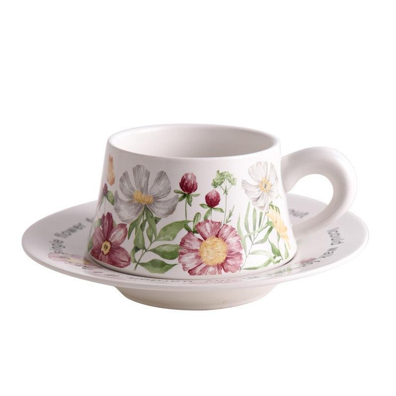 Bloom Verse Ceramic Cup & Saucer Set - Image 2