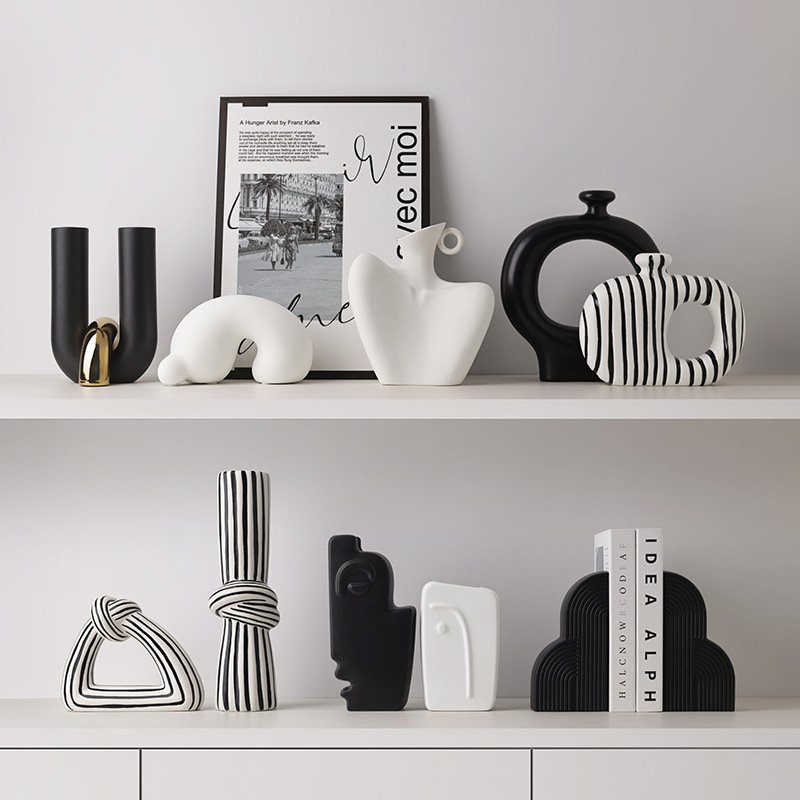 Symmetry & Silhouette | Nordic Avant-Garde Minimalist Ceramic Ornament & Bookend Collection - Image 5