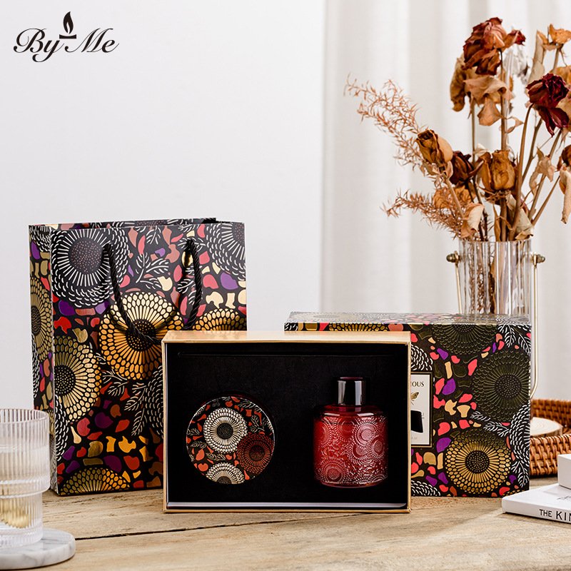 YME Embossed Candle Holder Candle - Image 2