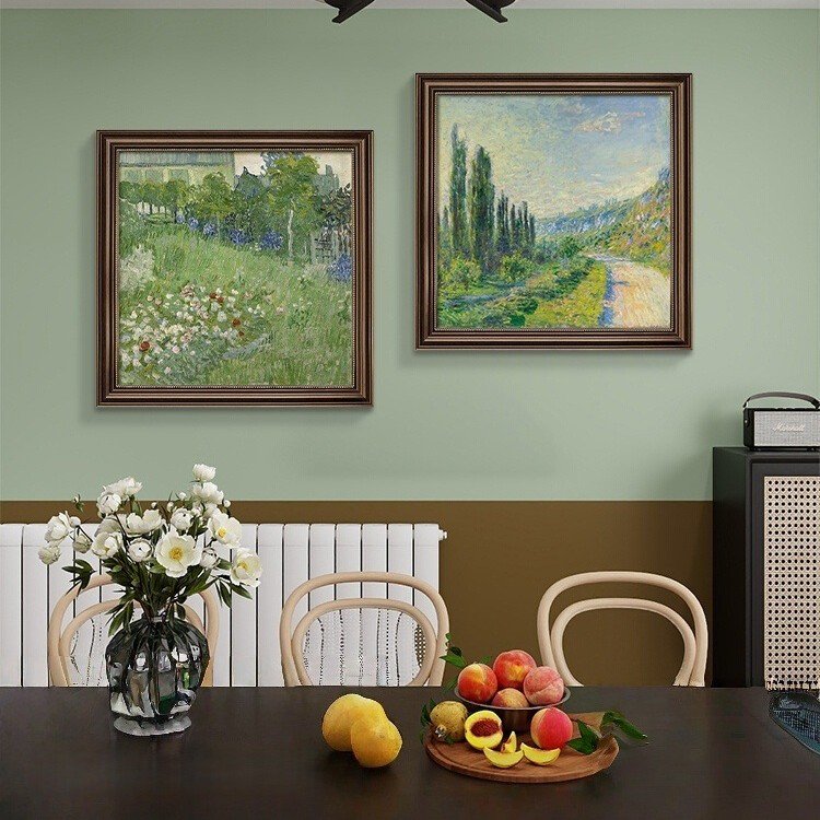 Restaurant decorative painting, American-style living room, Monet masterpiece wall art, Van Gogh landscape oil painting, bedroom headboard painting - Image 2