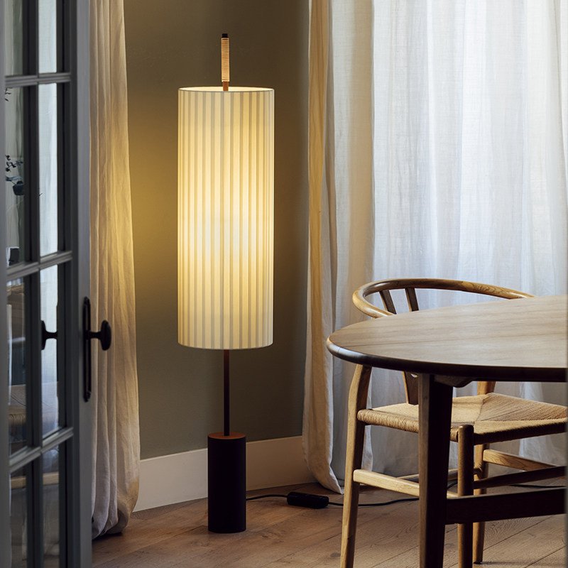 Japanese-style floor lamp for living room, bedroom, or study; creative designer standing lamp with Zen aesthetics, suitable for placement beside a sofa or on tatami flooring. - Image 2