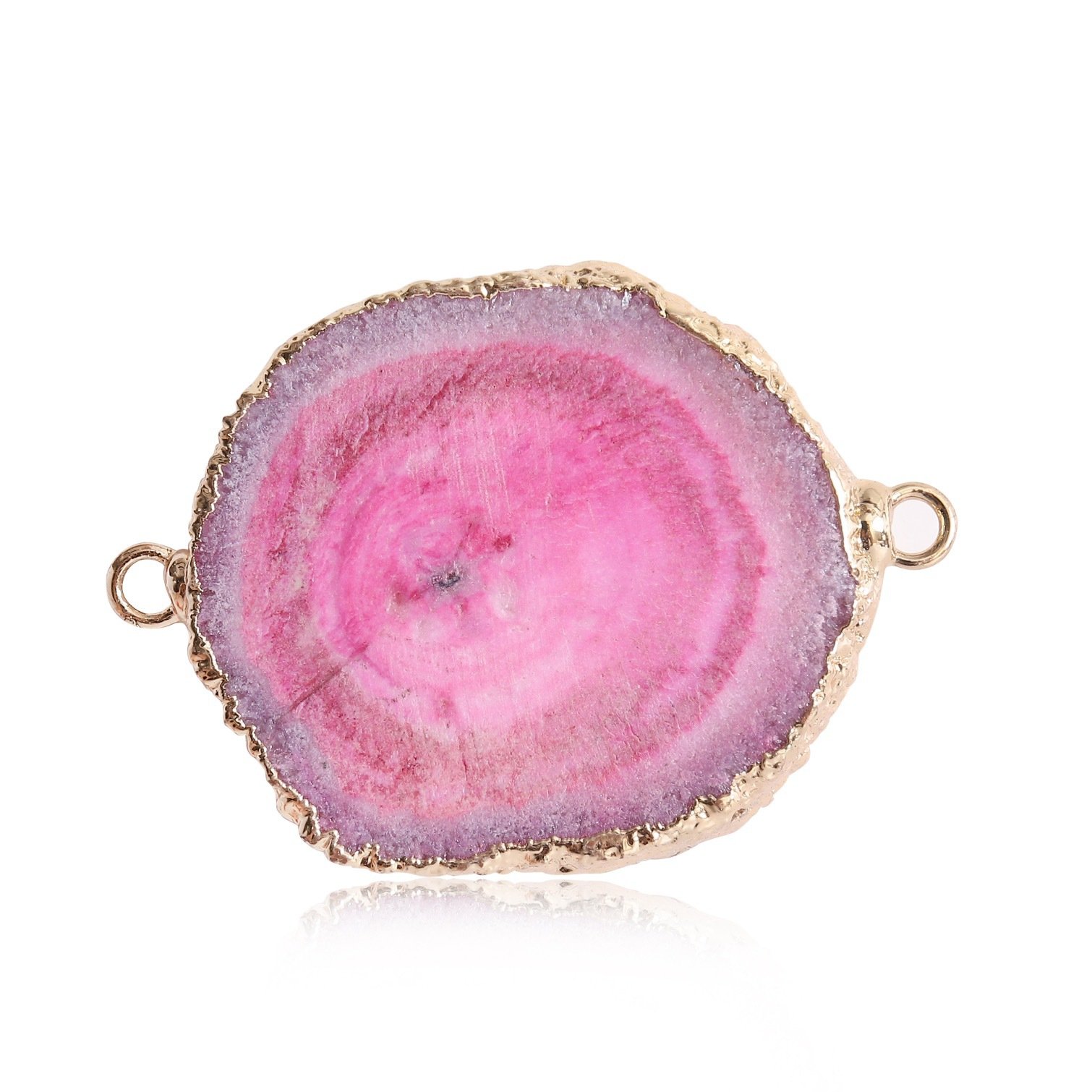 Natural Druzy Geode Agate Slice Connector Collection - Image 5