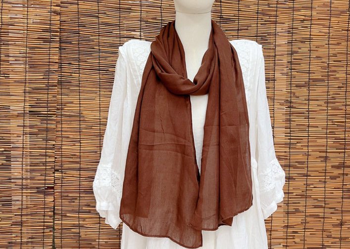 Earthbound Melodies: The Chestnut & Espresso Multi-Texture Scarf Collection - Image 25