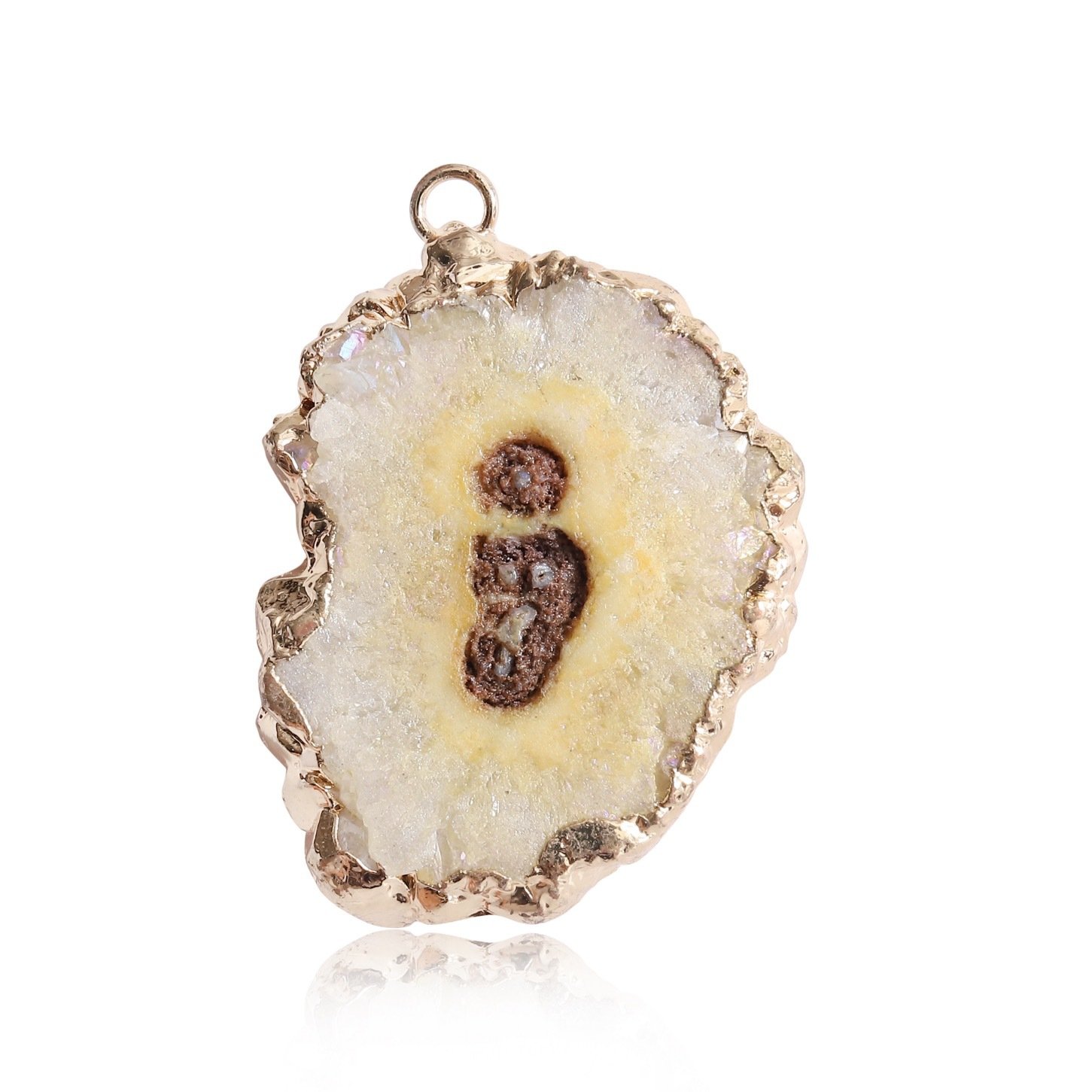 Natural Druzy Geode Agate Slice Connector Collection - Image 3