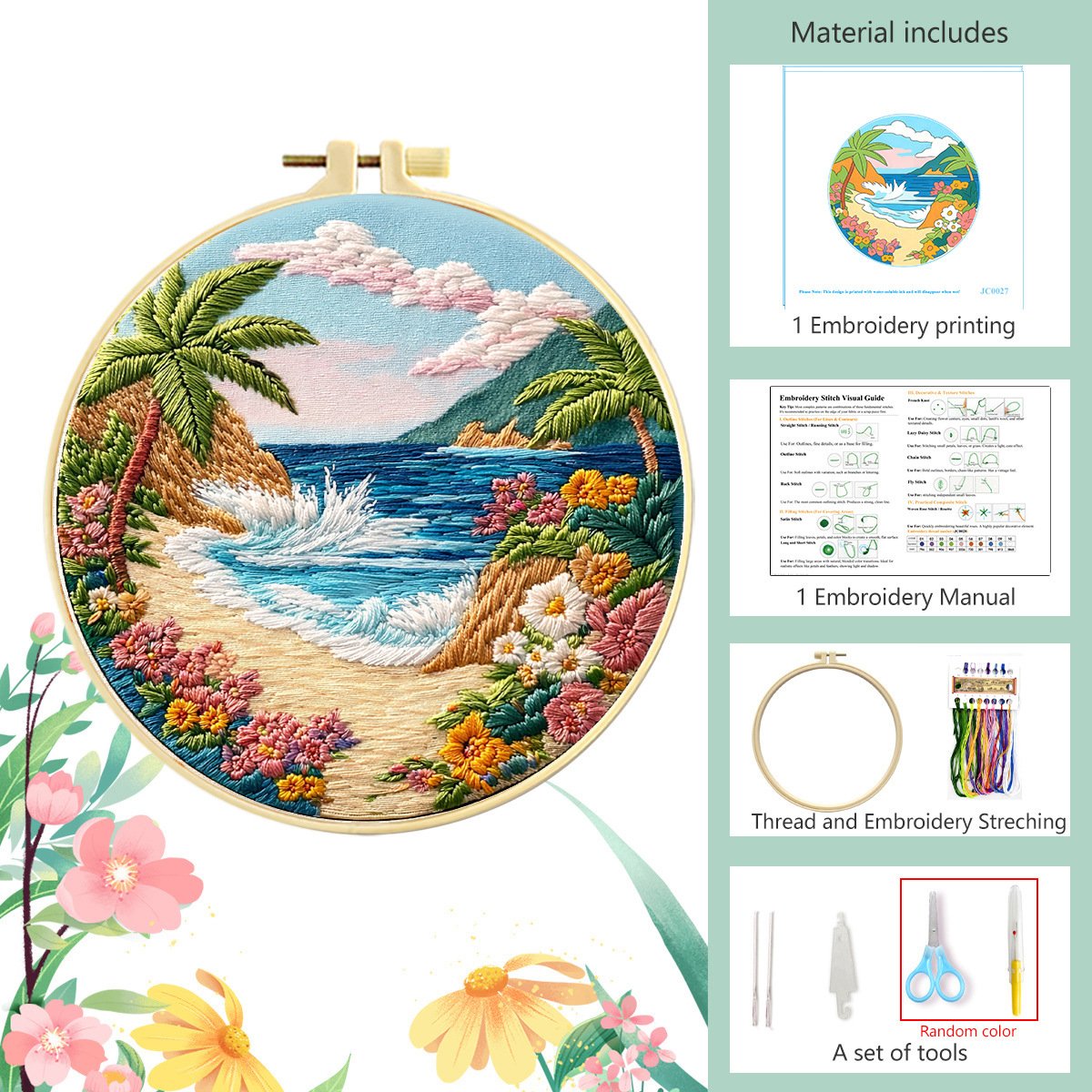 Scenic Serenity: DIY Hand Embroidery Kit Series - Image 5