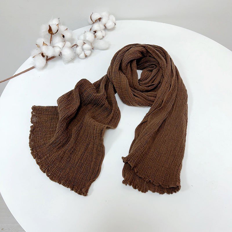 Earthbound Melodies: The Chestnut & Espresso Multi-Texture Scarf Collection - Image 19