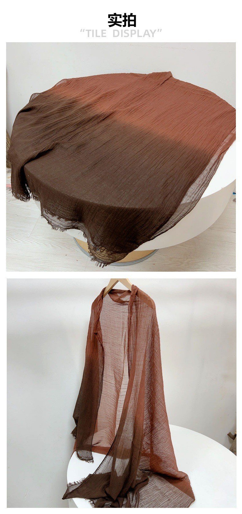 Earthbound Melodies: The Chestnut & Espresso Multi-Texture Scarf Collection - Image 17