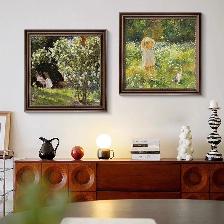 Restaurant decorative painting, American-style living room, Monet masterpiece wall art, Van Gogh landscape oil painting, bedroom headboard painting - Image 3