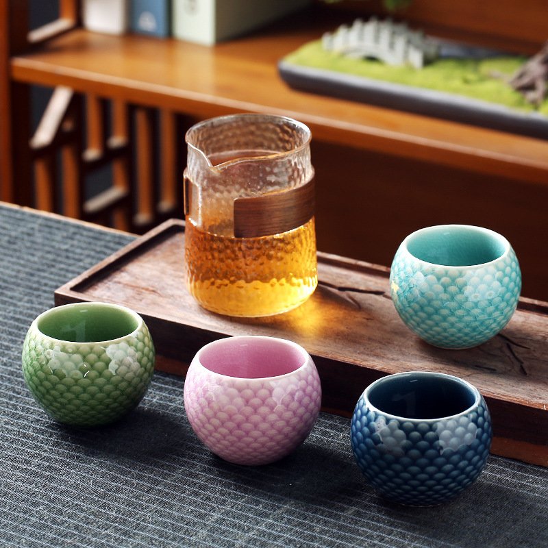 Handmade Coarse Clay Side-Handle Teapot Set - Image 3