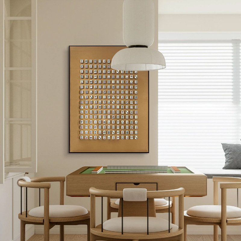Chinese Culture 3D Mahjong Matrix Resin Craft Framed Wall Art Decor - Image 2