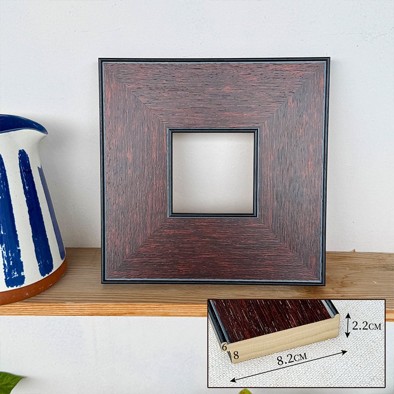 Dark Walnut Multi-Layer Recessed Wood Picture Frame - Image 2