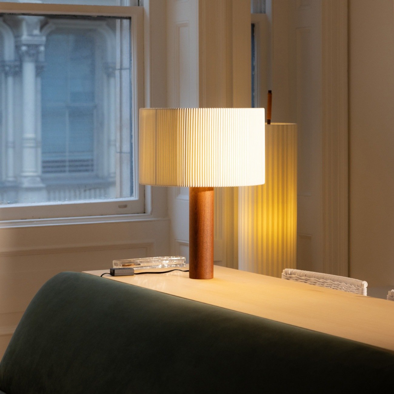 Nordic Minimalist Wooden LED Table Lamp with Fabric Shade – Wabi-Sabi Style Ambient Light for Living Room, Bedroom, or Bedside Decor - Image 3