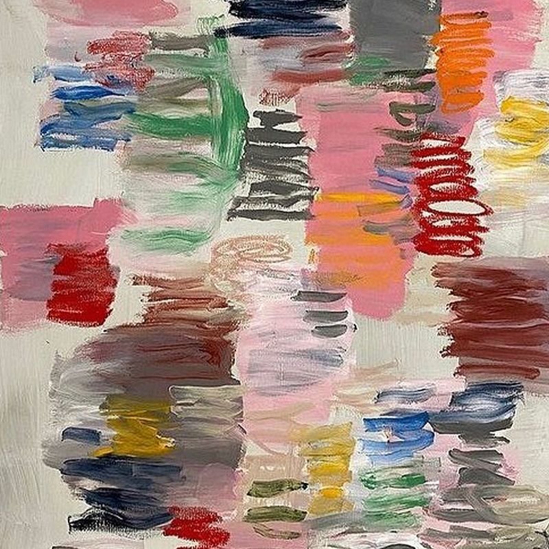 "Vibrant Rhythms" Abstract Expressionist Oil Painting - Image 3