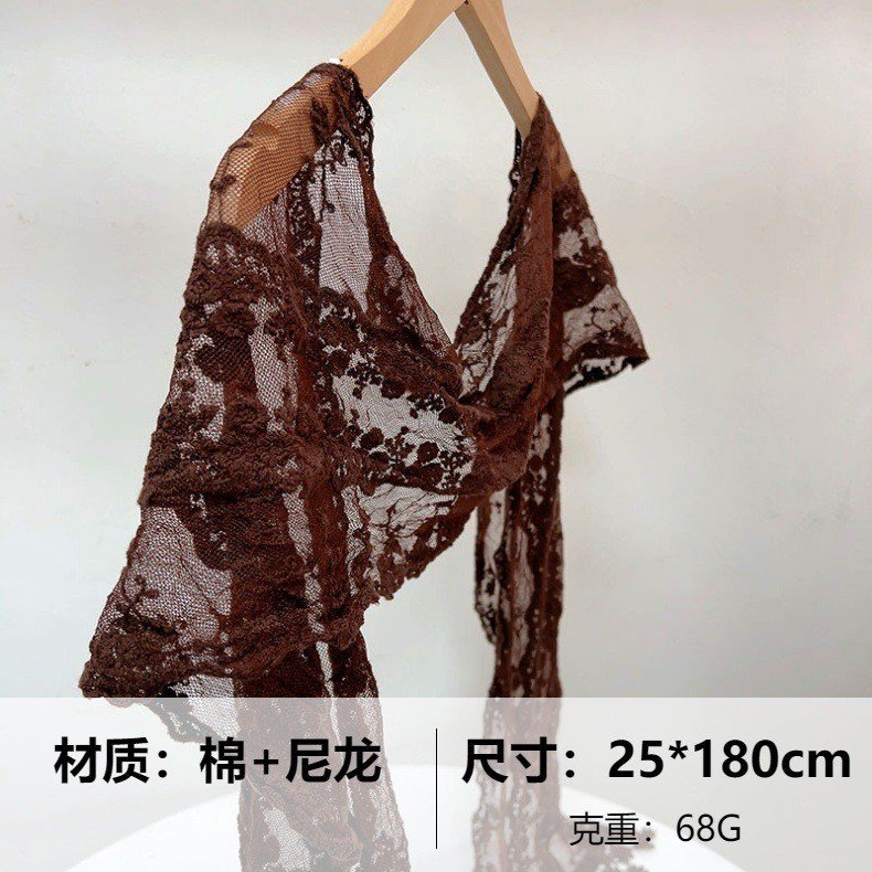 Earthbound Melodies: The Chestnut & Espresso Multi-Texture Scarf Collection - Image 2