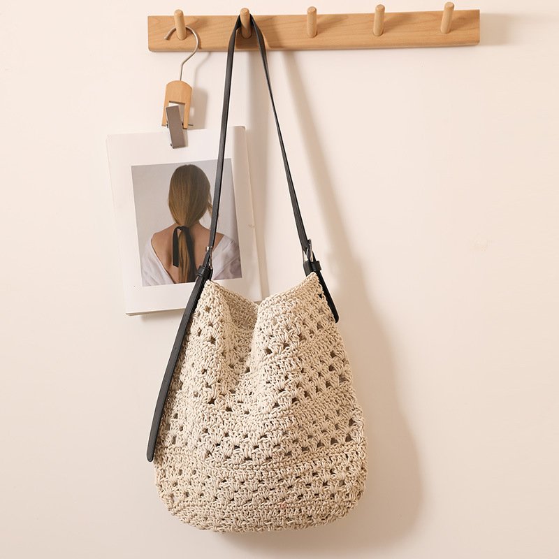 The Solana Mixed-Stitch Crochet Hobo: Vibrant Summer Slouch Bag - Image 2