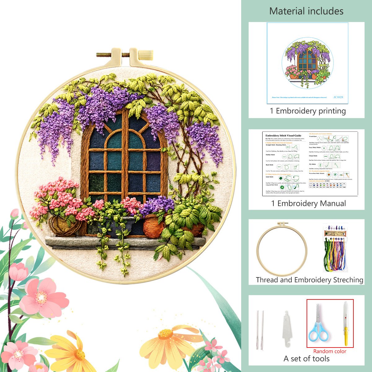 Scenic Serenity: DIY Hand Embroidery Kit Series - Image 2