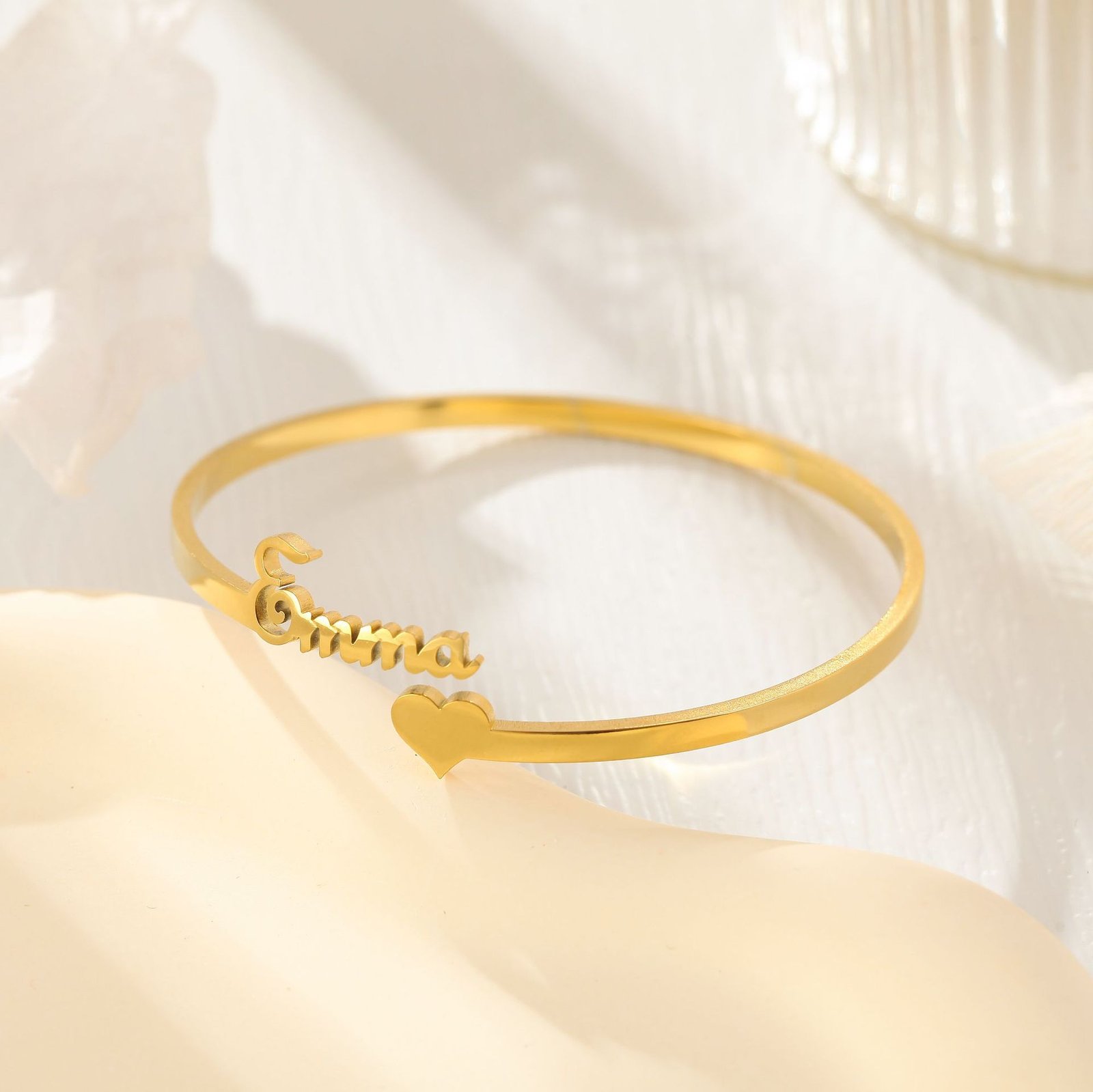 Personalized Cutout Script Name Open Bangle - Image 3