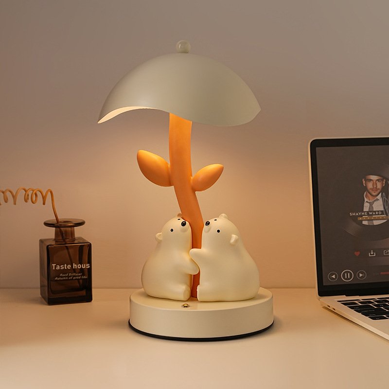 "Embrace & Accompany" Whimsical Storybook Desk Lamp | Premium Animal Nursery & Bedside Ambient Nightlight - Image 2