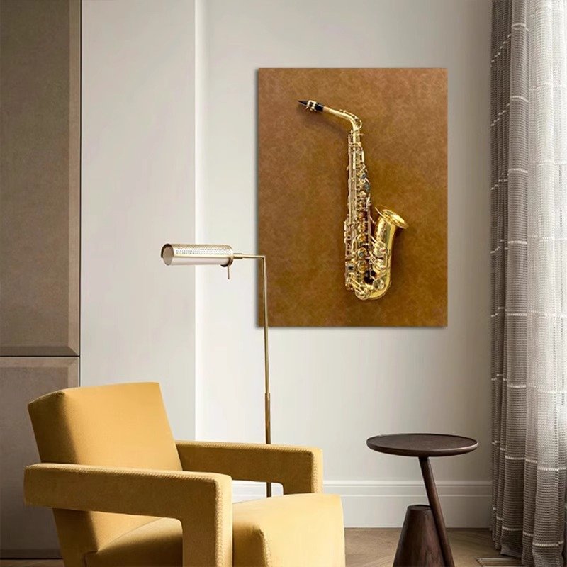 Vintage Alto Saxophone 3D Relief Wall Art for Jazz Bar Studio - Image 2