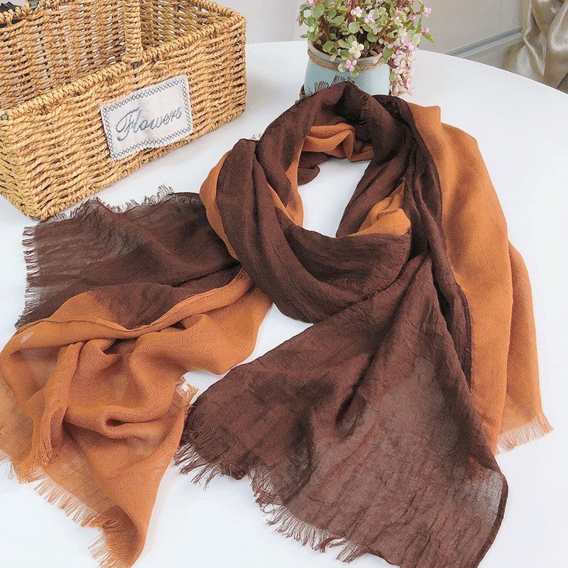 Earthbound Melodies: The Chestnut & Espresso Multi-Texture Scarf Collection - Image 13