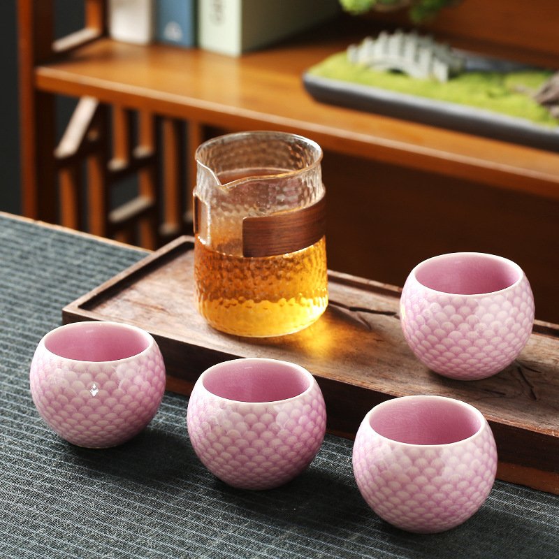 Handmade Coarse Clay Side-Handle Teapot Set - Image 4