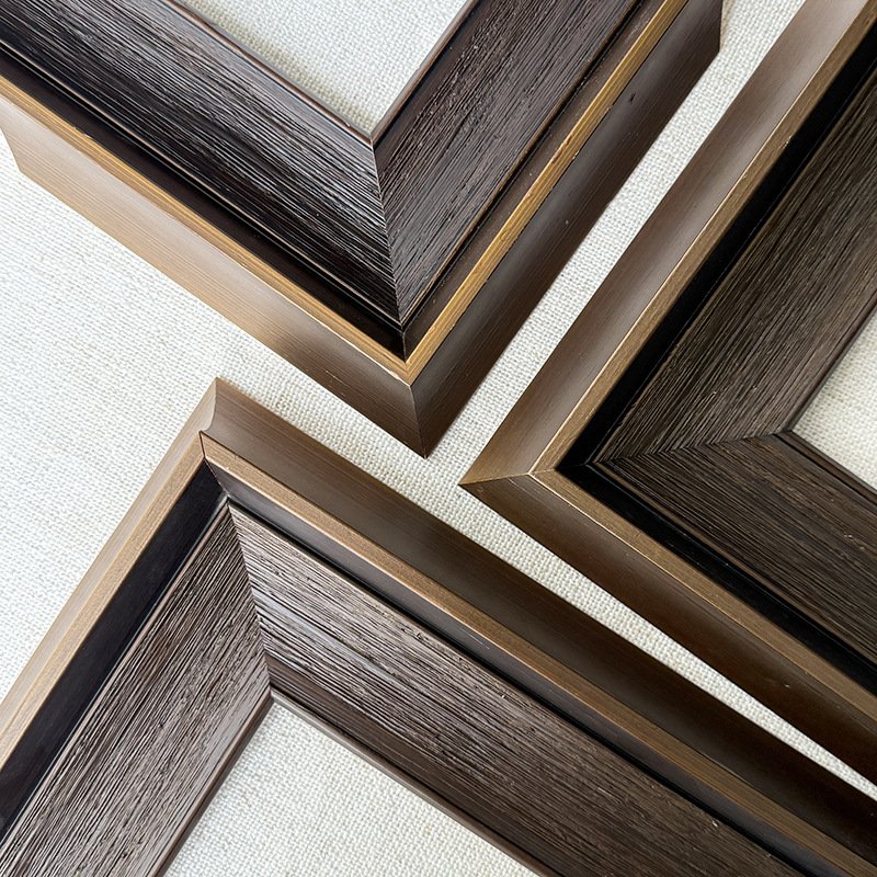 Dark Charcoal Multi-Layer Recessed Wood Picture Frame - Image 3