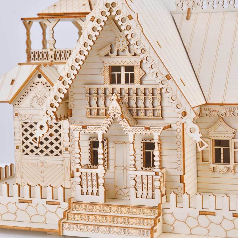 Victorian Manor 3D Wooden Puzzle – Premium DIY Architectural Model Kit - Image 3