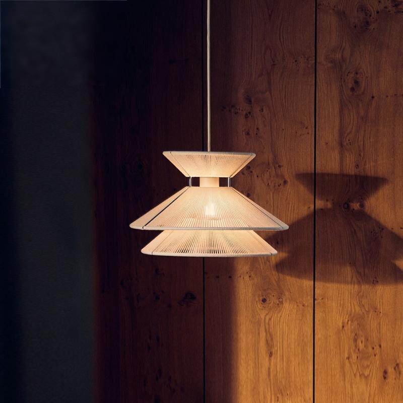 Danish Designer Kiku Pendant Light – Japanese Mid-Century Style; Creative Hemp Rope & Wabi-Sabi Aesthetic; Suitable for Dining Rooms, Bars, Studies, and Bedrooms. - Image 4