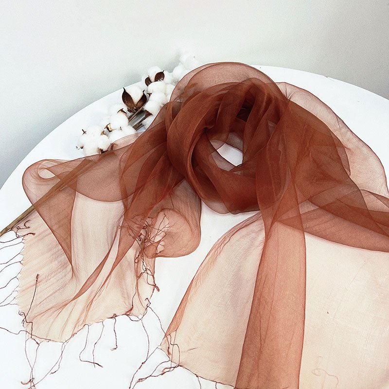 Earthbound Melodies: The Chestnut & Espresso Multi-Texture Scarf Collection - Image 33