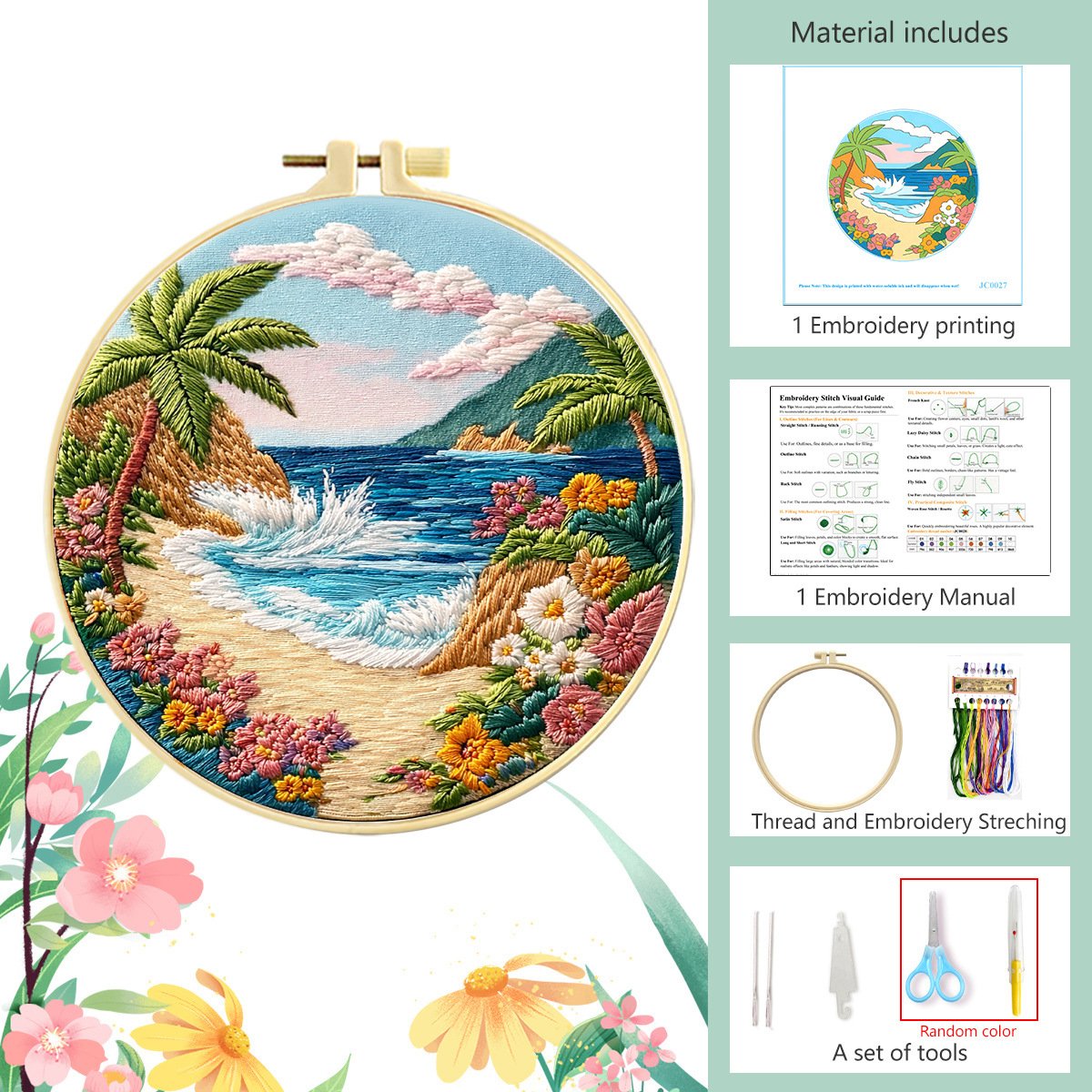 Scenic Serenity: DIY Hand Embroidery Kit Series - Image 18