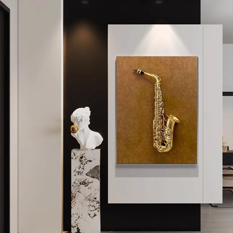 Vintage Alto Saxophone 3D Relief Wall Art for Jazz Bar Studio - Image 5