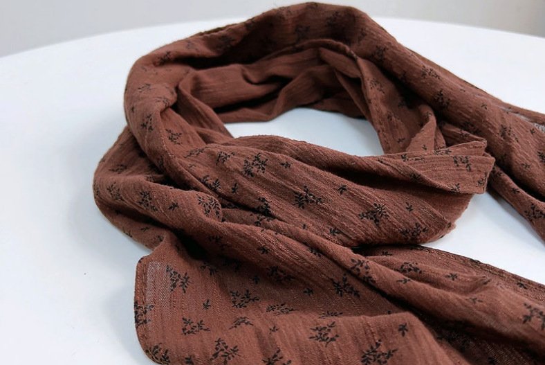 Earthbound Melodies: The Chestnut & Espresso Multi-Texture Scarf Collection - Image 3