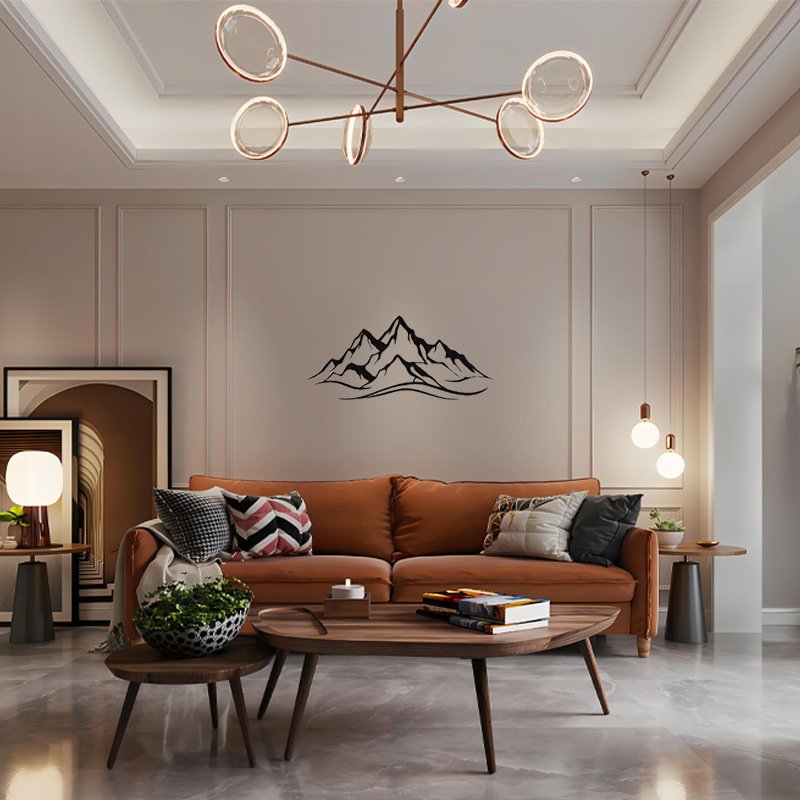 Minimalist Mountain Line Metal Wall Art - Image 4