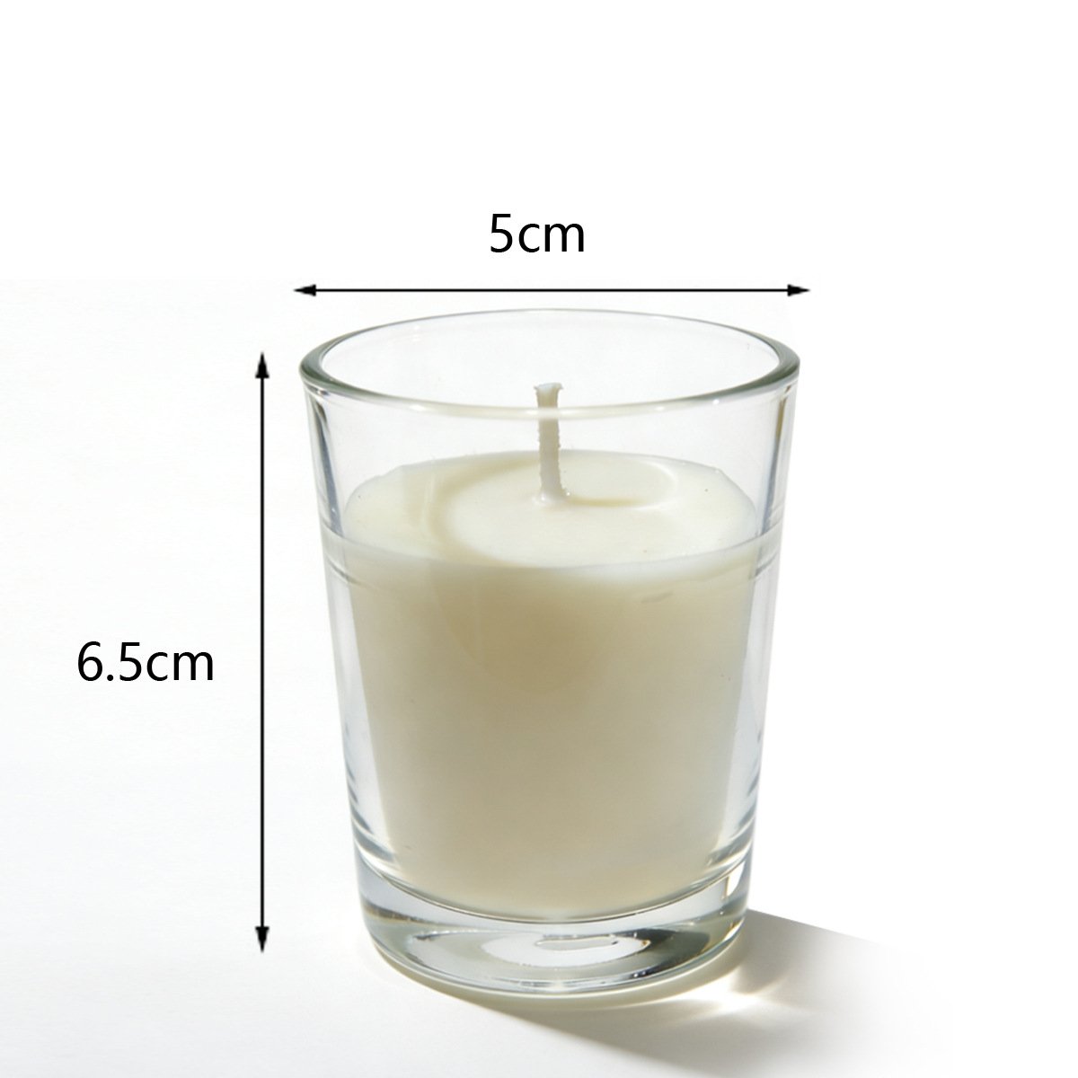 Minimal Thick Straight Clear Glass Jar Scented Candle, Natural Smoke-Free Soy Home Aroma, Blank Custom Label DIY Candle Vessel - Image 5