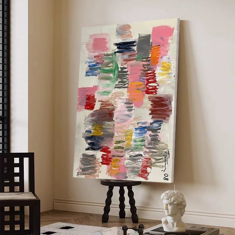 "Vibrant Rhythms" Abstract Expressionist Oil Painting - Image 5