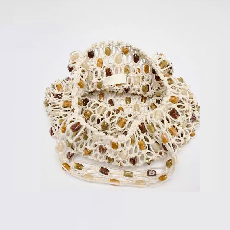 The Earth & Mesh Earthy Beaded Net Tote - Image 5