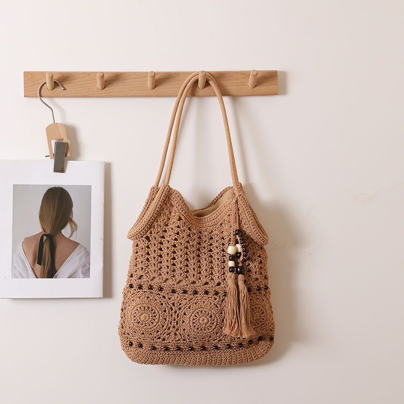 The Ibiza Medallion Crochet Tote: Vintage-Inspired Boho Shoulder Bag - Image 3