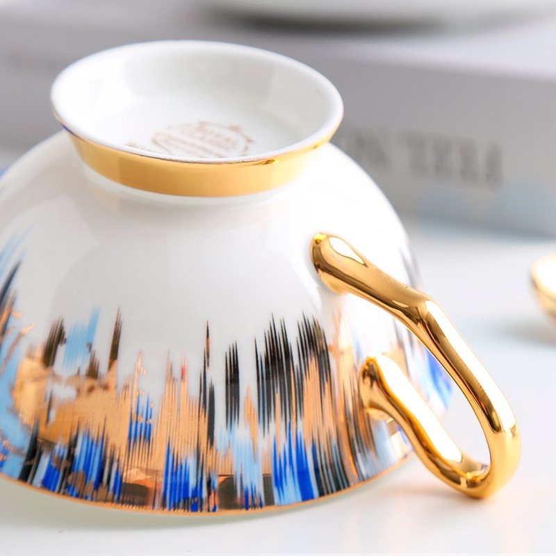 Aurora Splendor | Royal Classic Abstract Brushstroke Fine Bone China Collection - Image 5