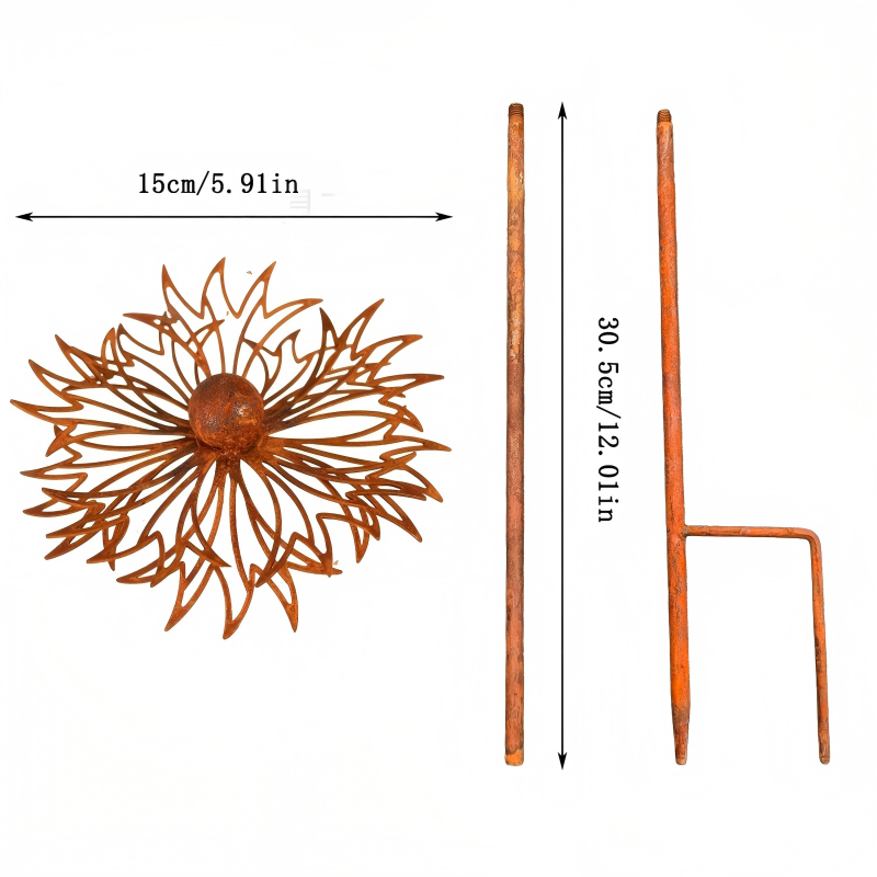 Rustic Metal Flower Garden Stake - Image 5